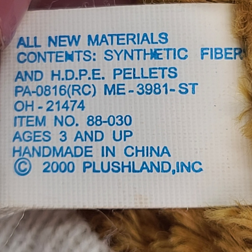 Plushland South Carolina USC Gamecocks Teddy Bear Plush 8" Tan Sweater 2000 - Picture 4 of 4